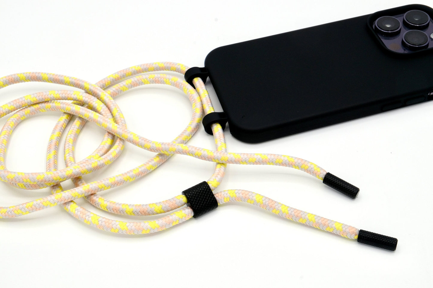 iPhone 2in1 Schwarz - modulare Handykette mit Seil