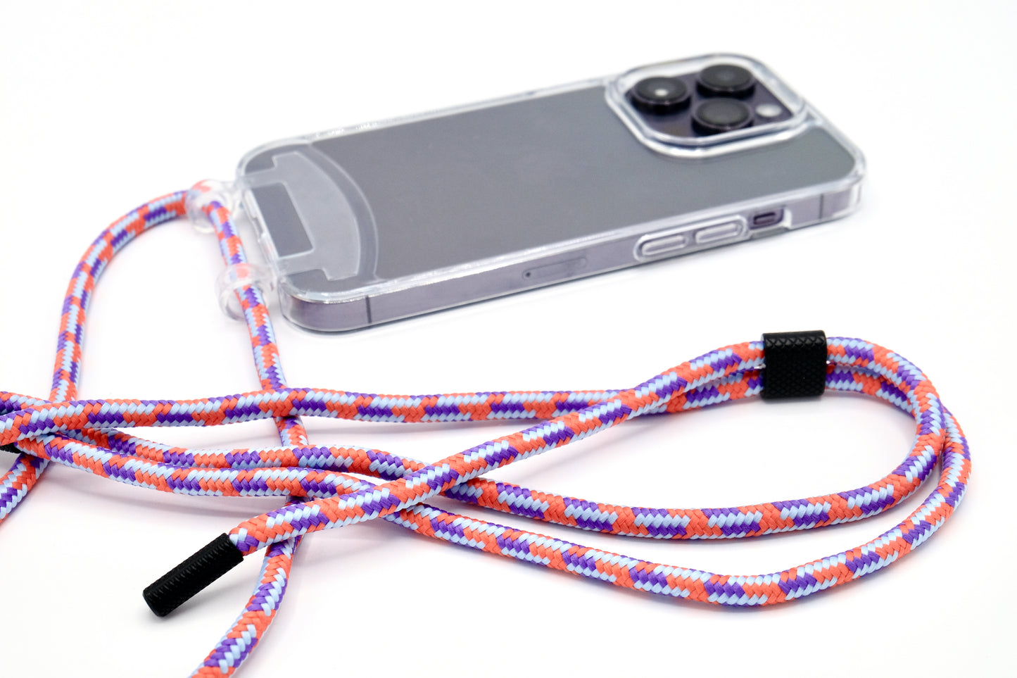 iPhone 2in1 Transparent - modulare Handykette mit Seil
