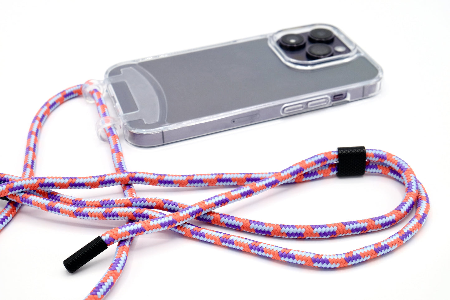 iPhone 2in1 Transparent - modulare Handykette mit Seil