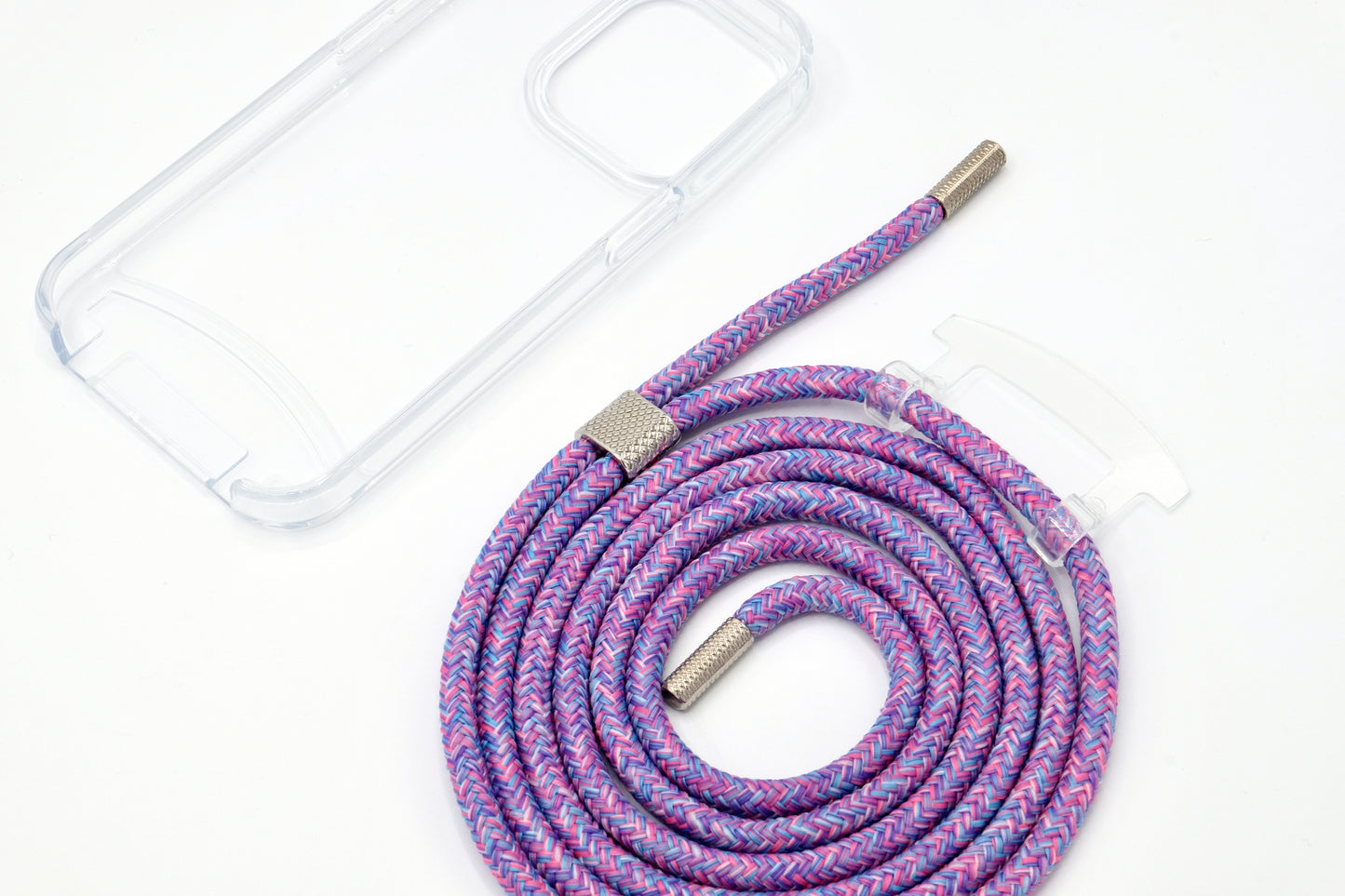 iPhone 2in1 Transparent - modulare Handykette mit Seil
