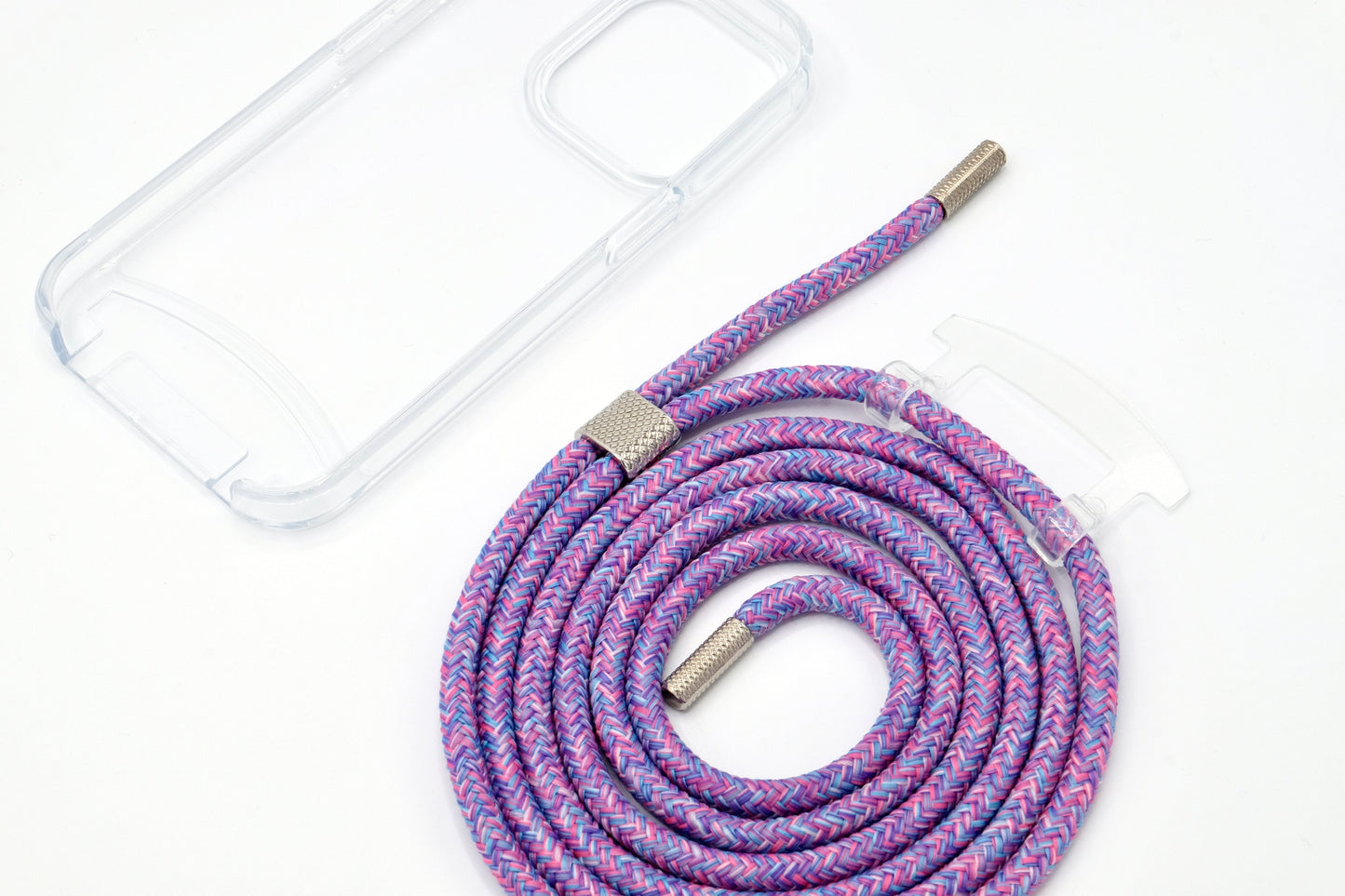 iPhone 2in1 Transparent - modulare Handykette mit Seil