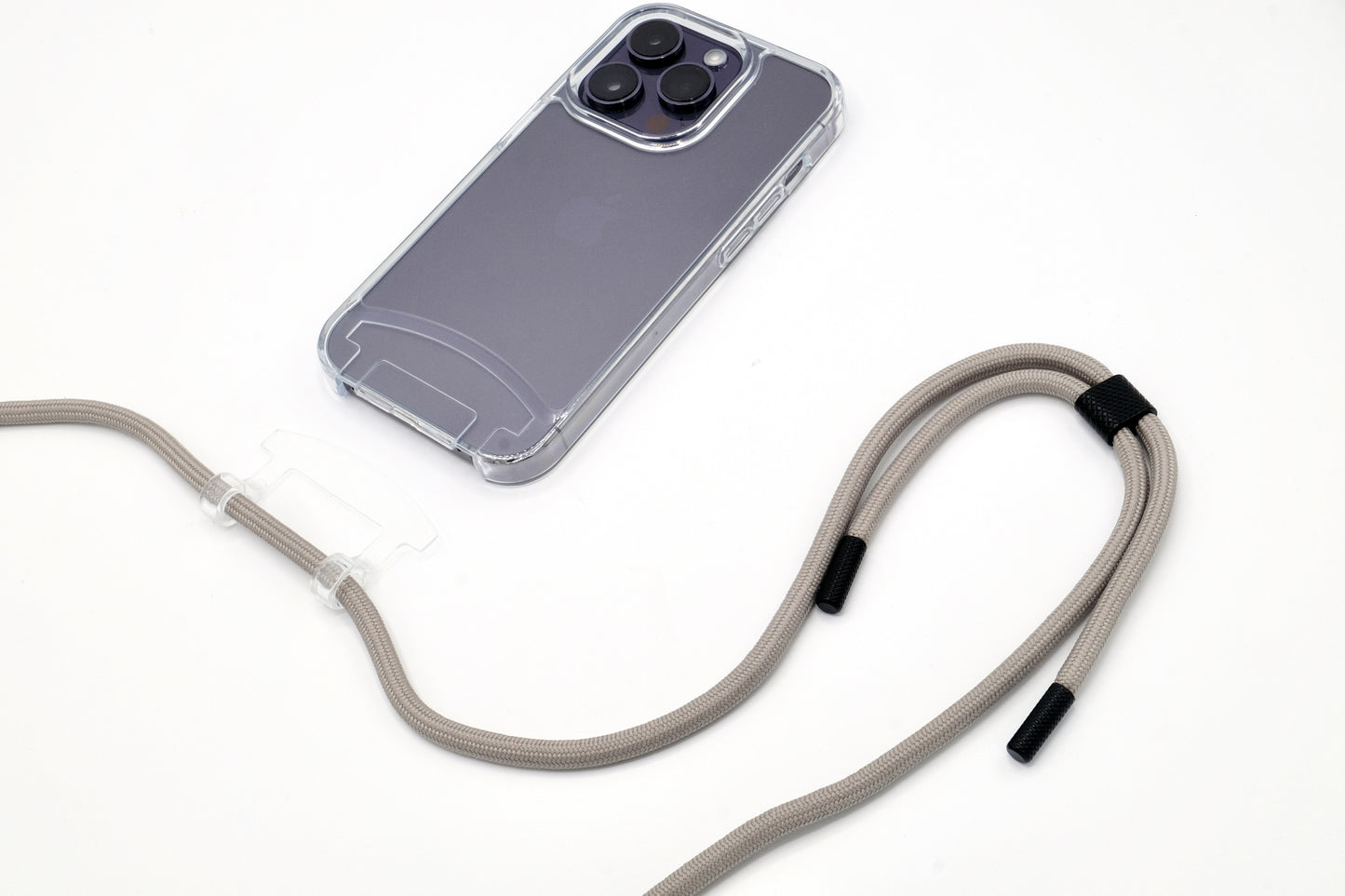 iPhone 2in1 Transparent - modulare Handykette mit Seil