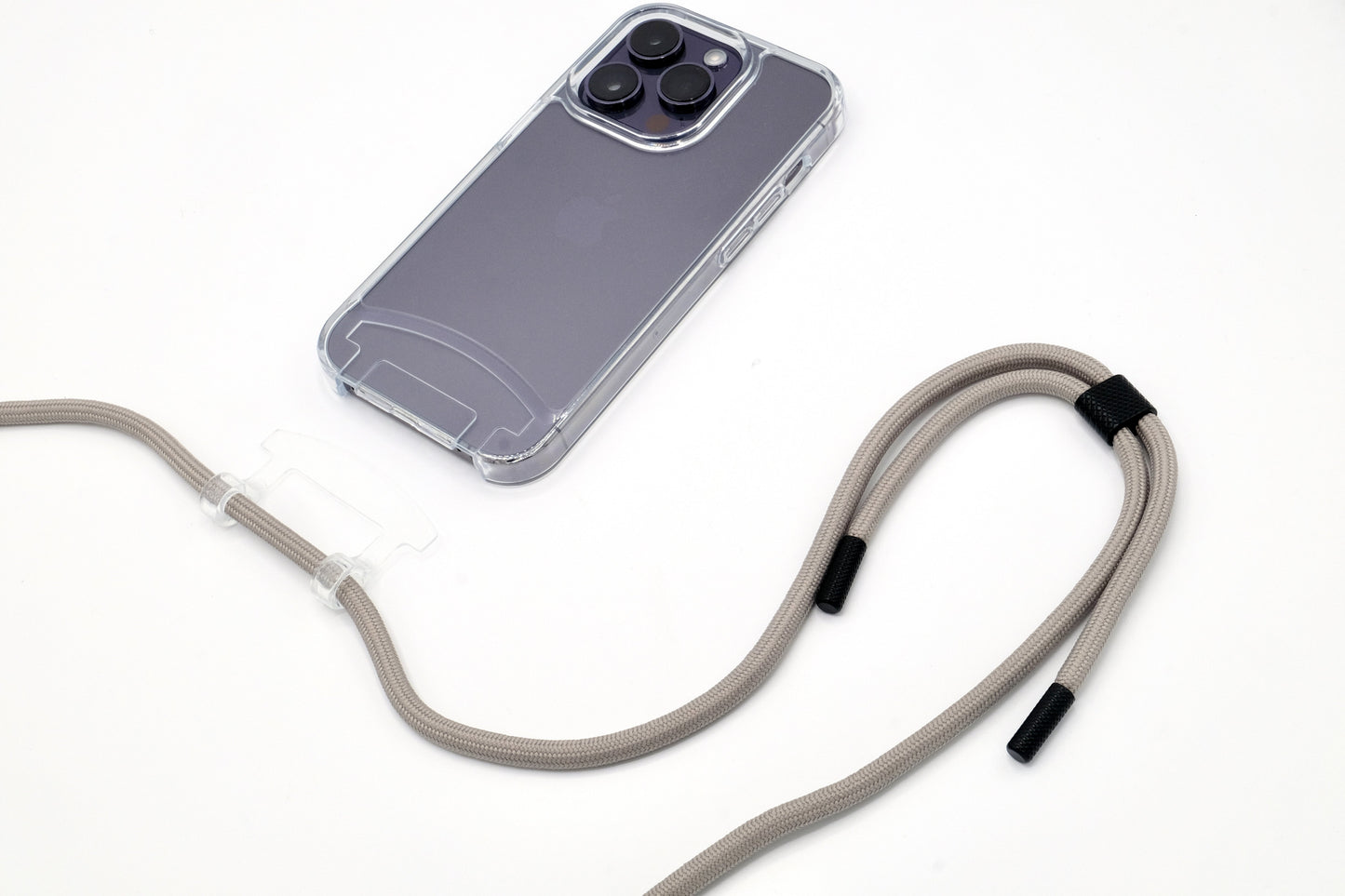 iPhone 2in1 Transparent - modulare Handykette mit Seil