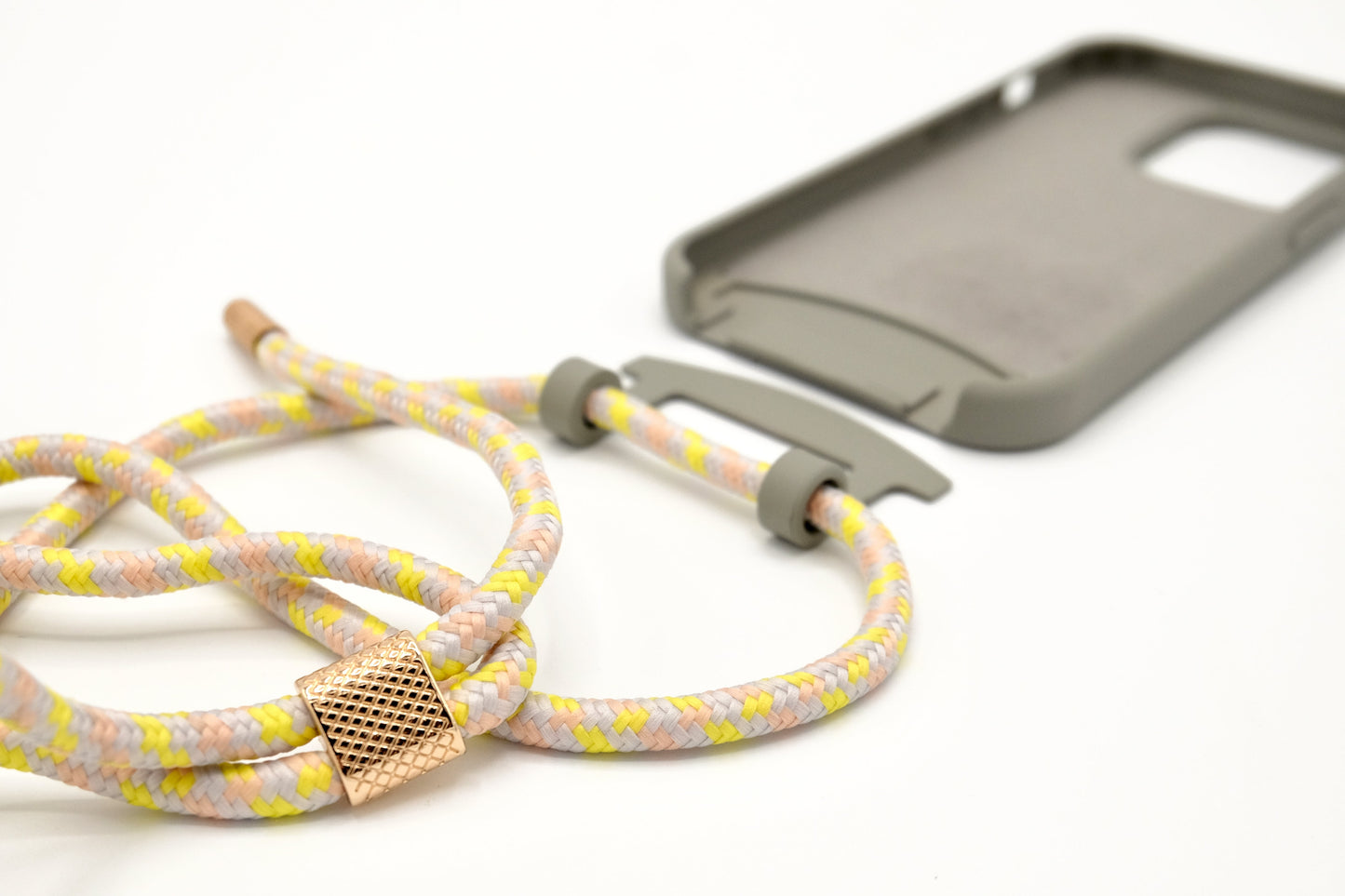 iPhone 2in1 Grau - modulare Handykette mit Seil