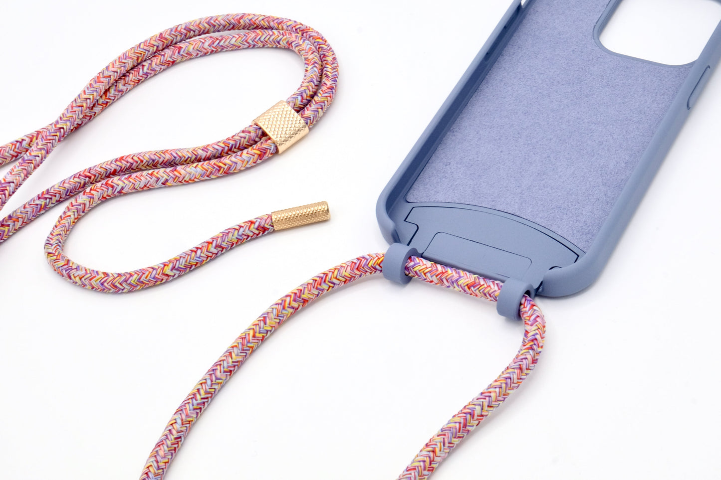 iPhone 2in1 Lavendel - modulare Handykette mit Seil