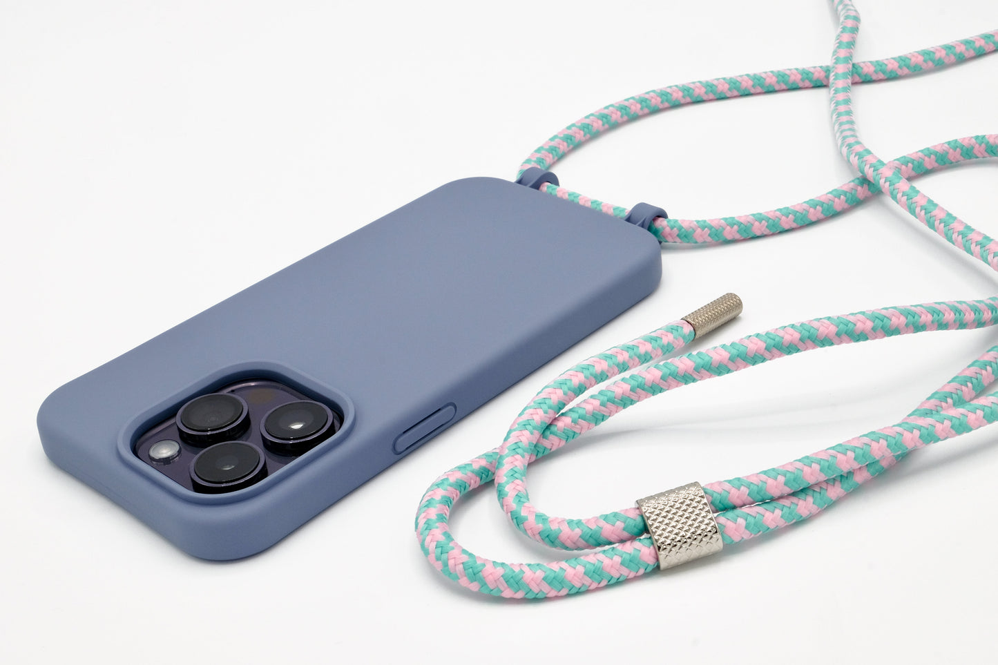 iPhone 2in1 Lavendel - modulare Handykette mit Seil