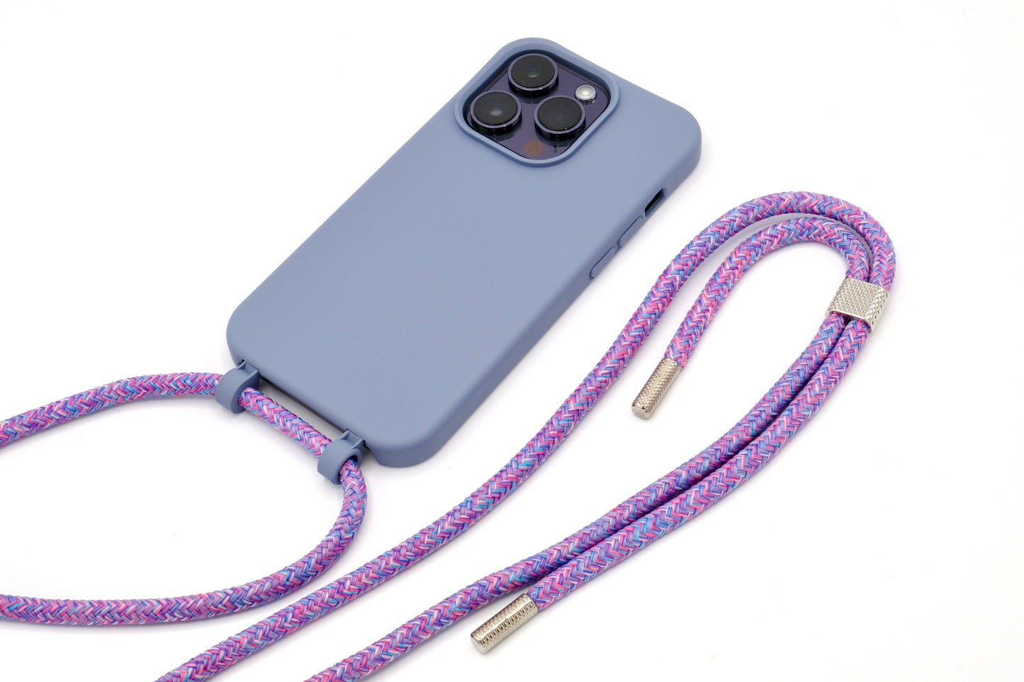 iPhone 2in1 Lavendel - modulare Handykette mit Seil