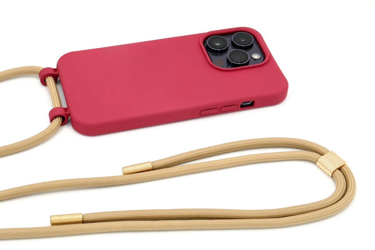 iPhone 2in1 Raspberry - modulare Handykette mit Seil