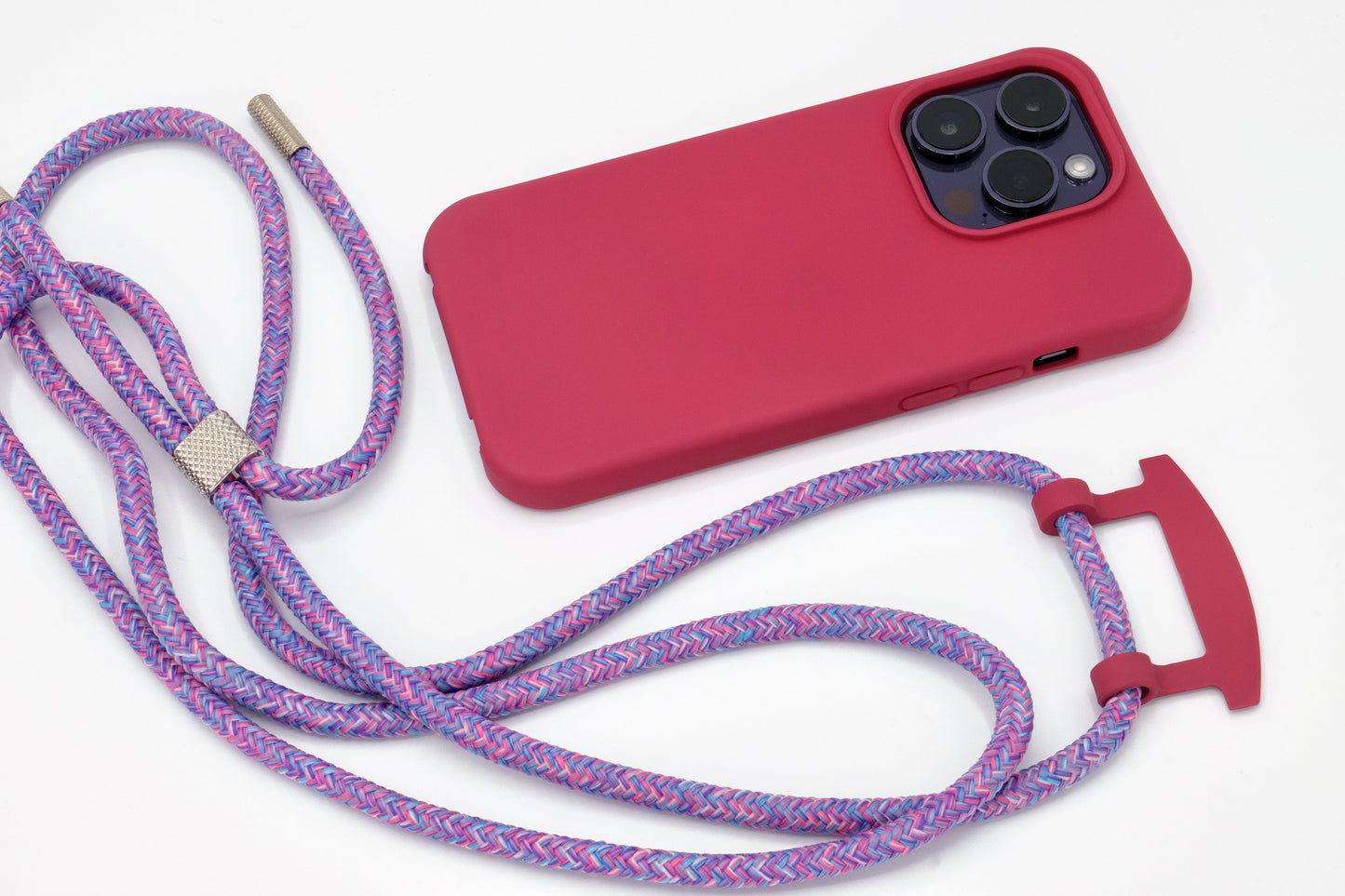 iPhone 2in1 Raspberry - modulare Handykette mit Seil