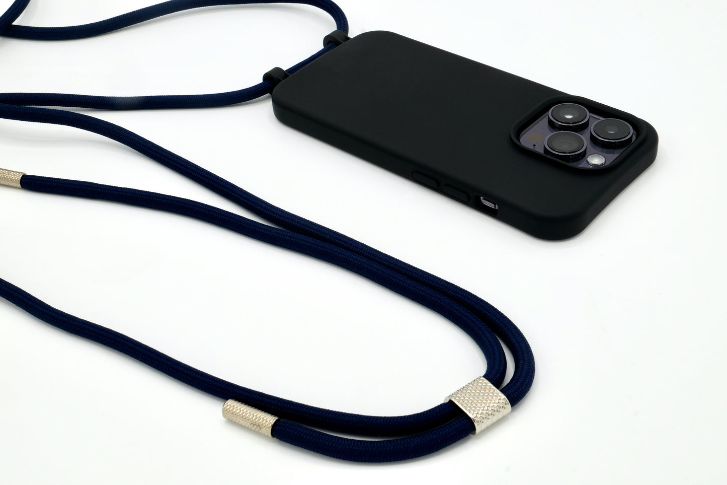 iPhone 2in1 Schwarz - modulare Handykette mit Seil