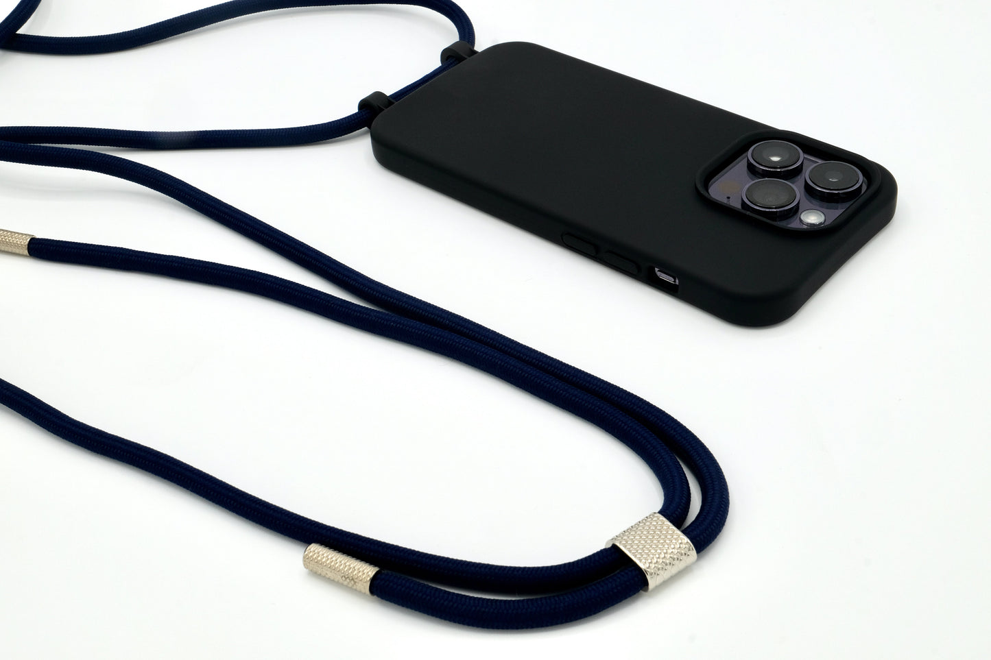 iPhone 2in1 Schwarz - modulare Handykette mit Seil