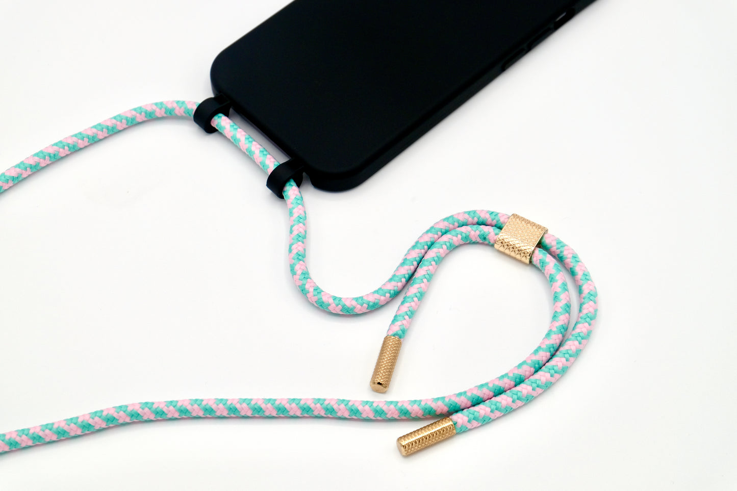 iPhone 2in1 Schwarz - modulare Handykette mit Seil