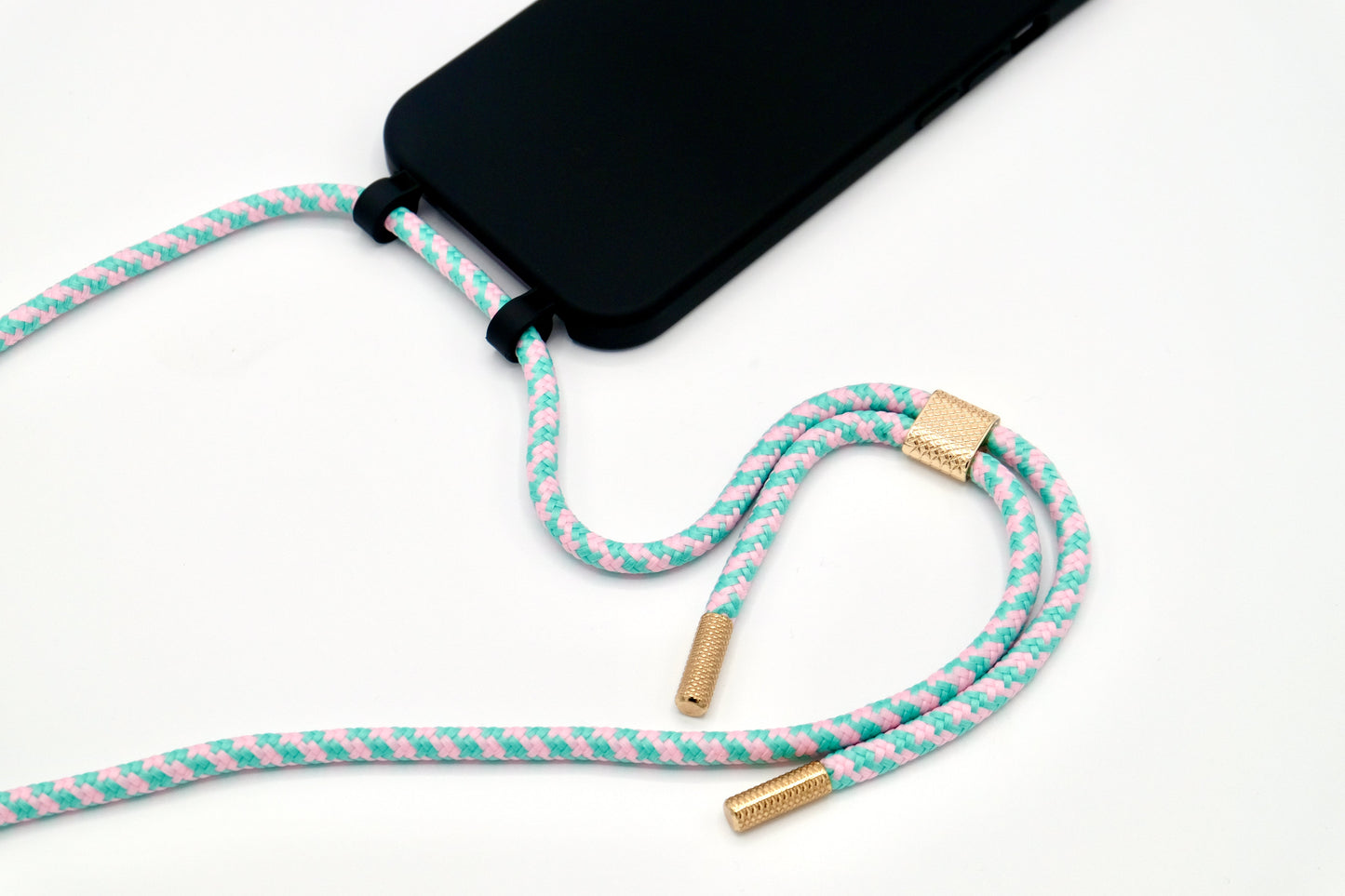 iPhone 2in1 Schwarz - modulare Handykette mit Seil