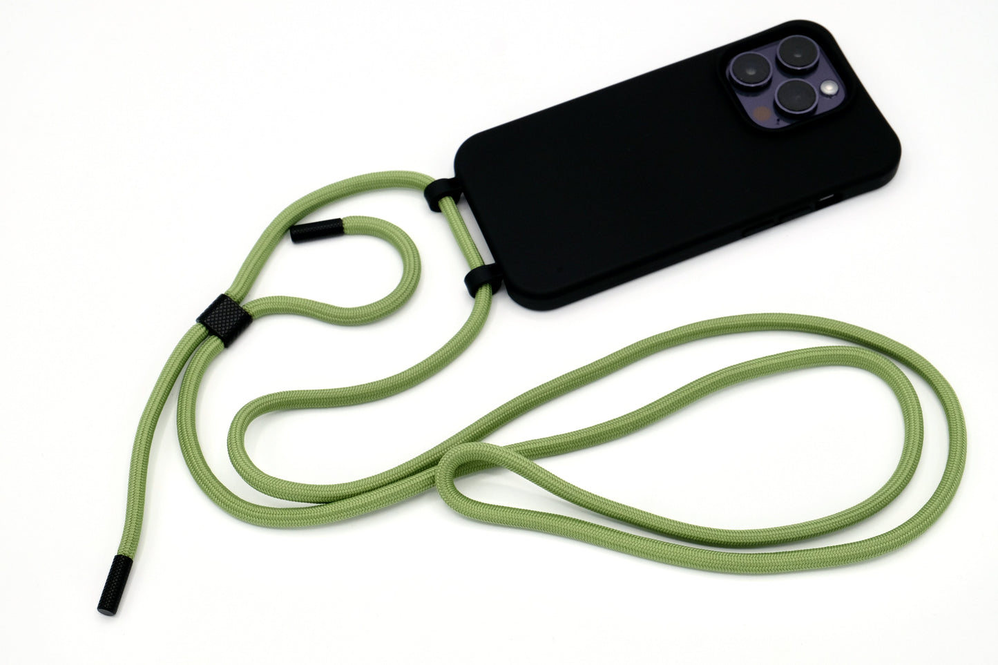iPhone 2in1 Schwarz - modulare Handykette mit Seil