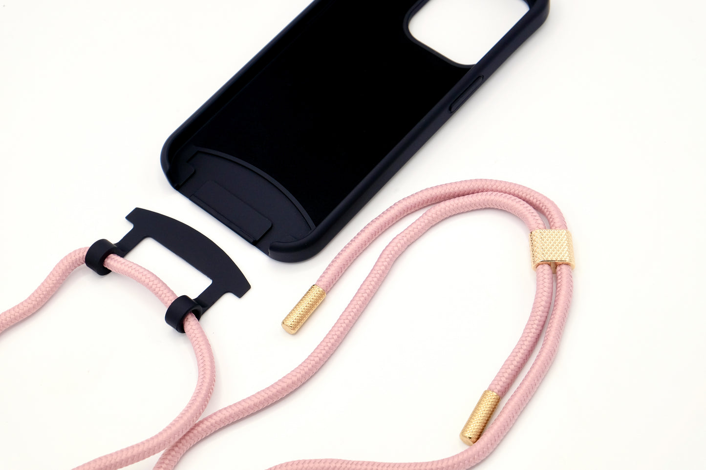iPhone 2in1 Schwarz - modulare Handykette mit Seil