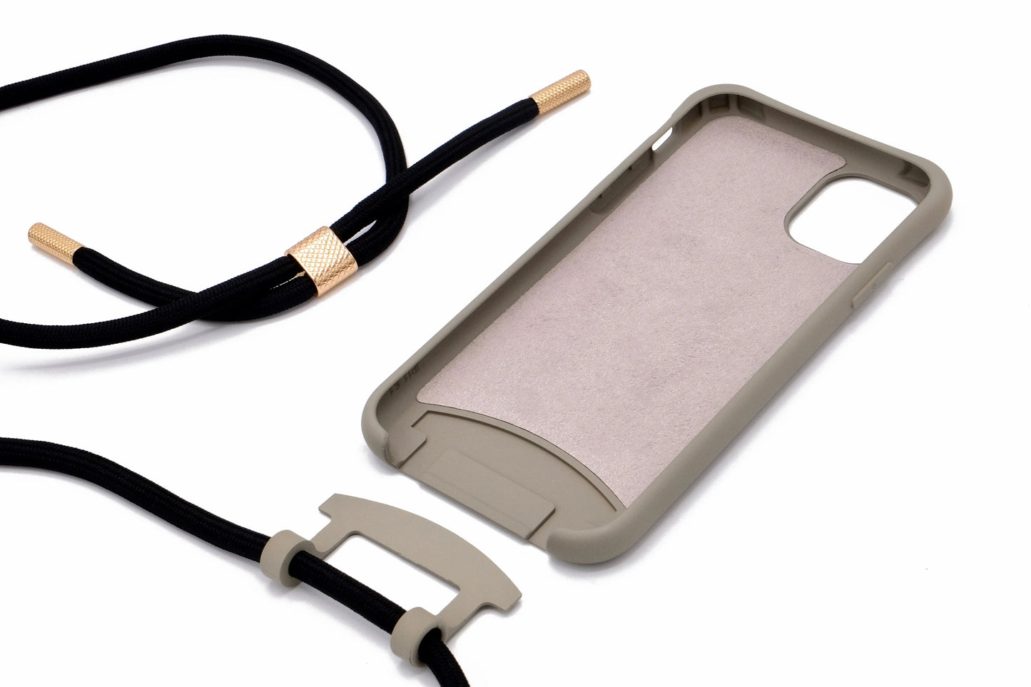iPhone 2in1 Grau - modulare Handykette mit Seil