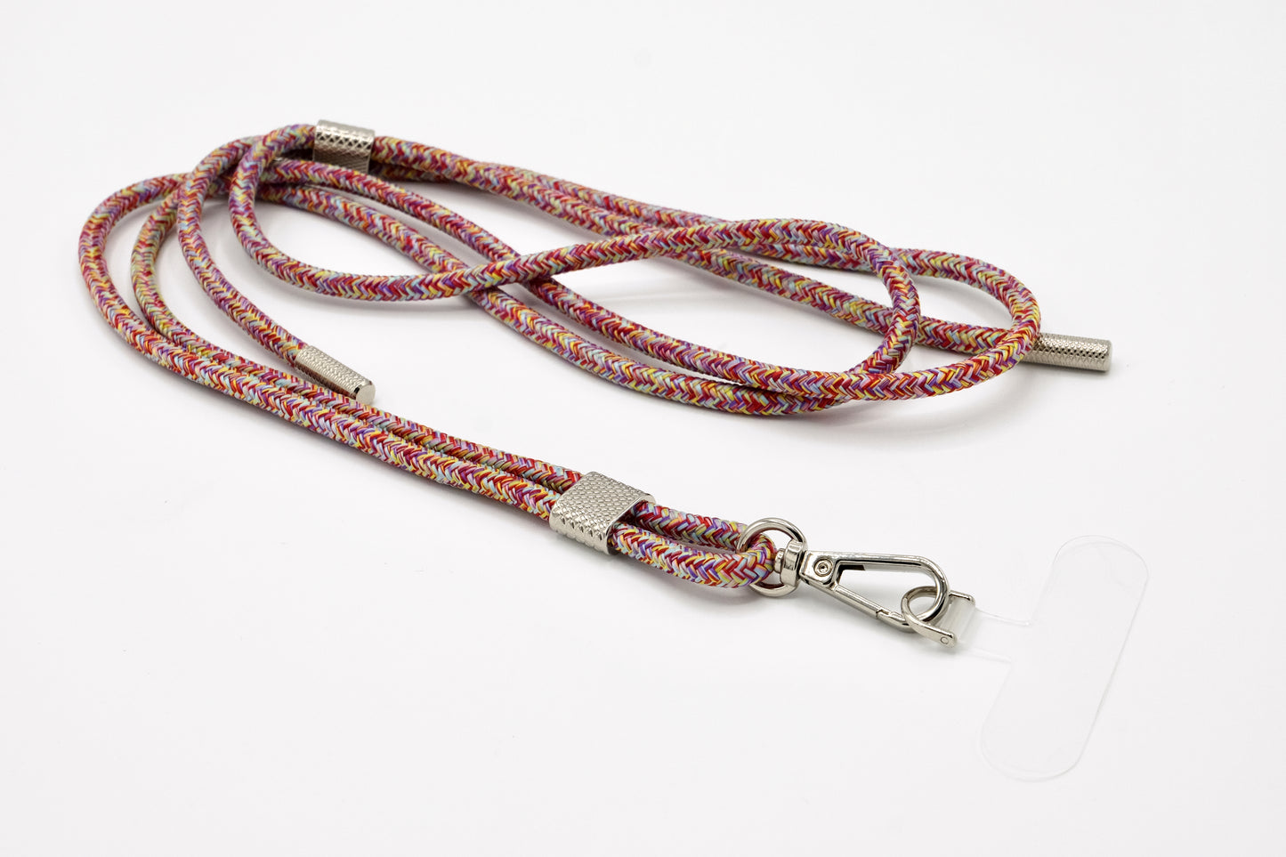 Universal Handykette Kordel mit Karabiner Bunt