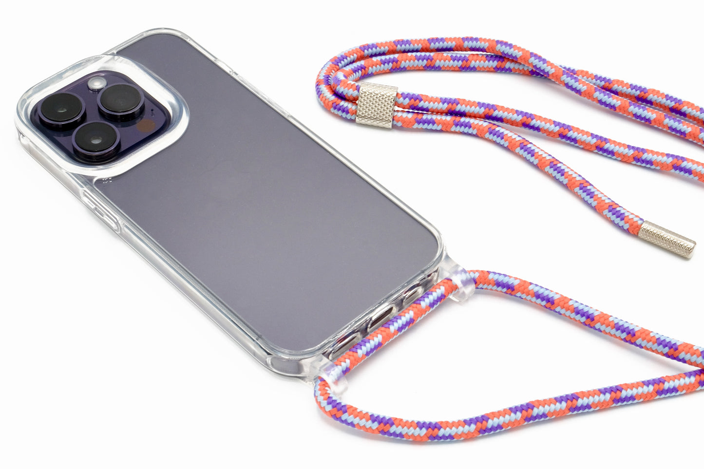 iPhone Handykette - transparente Hülle mit Wechselseil
