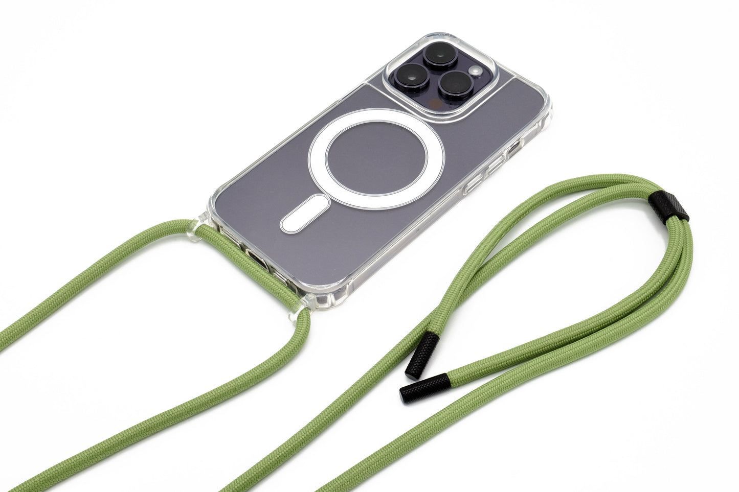 iPhone Handykette - transparente Hülle mit Wechselseil