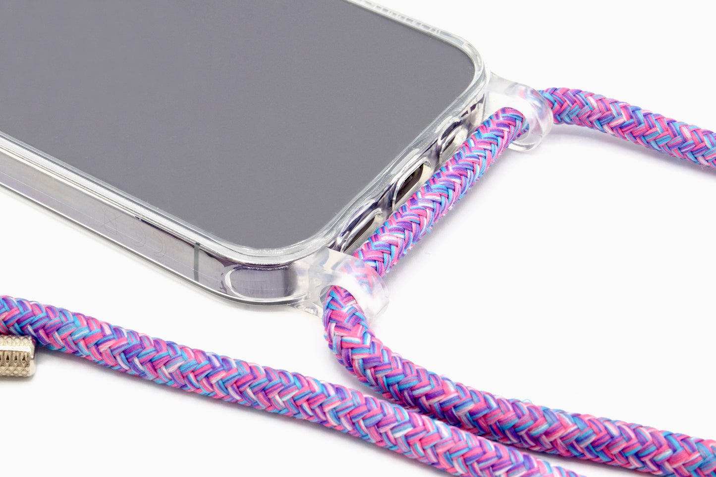 iPhone Handykette - transparente Hülle mit Wechselseil