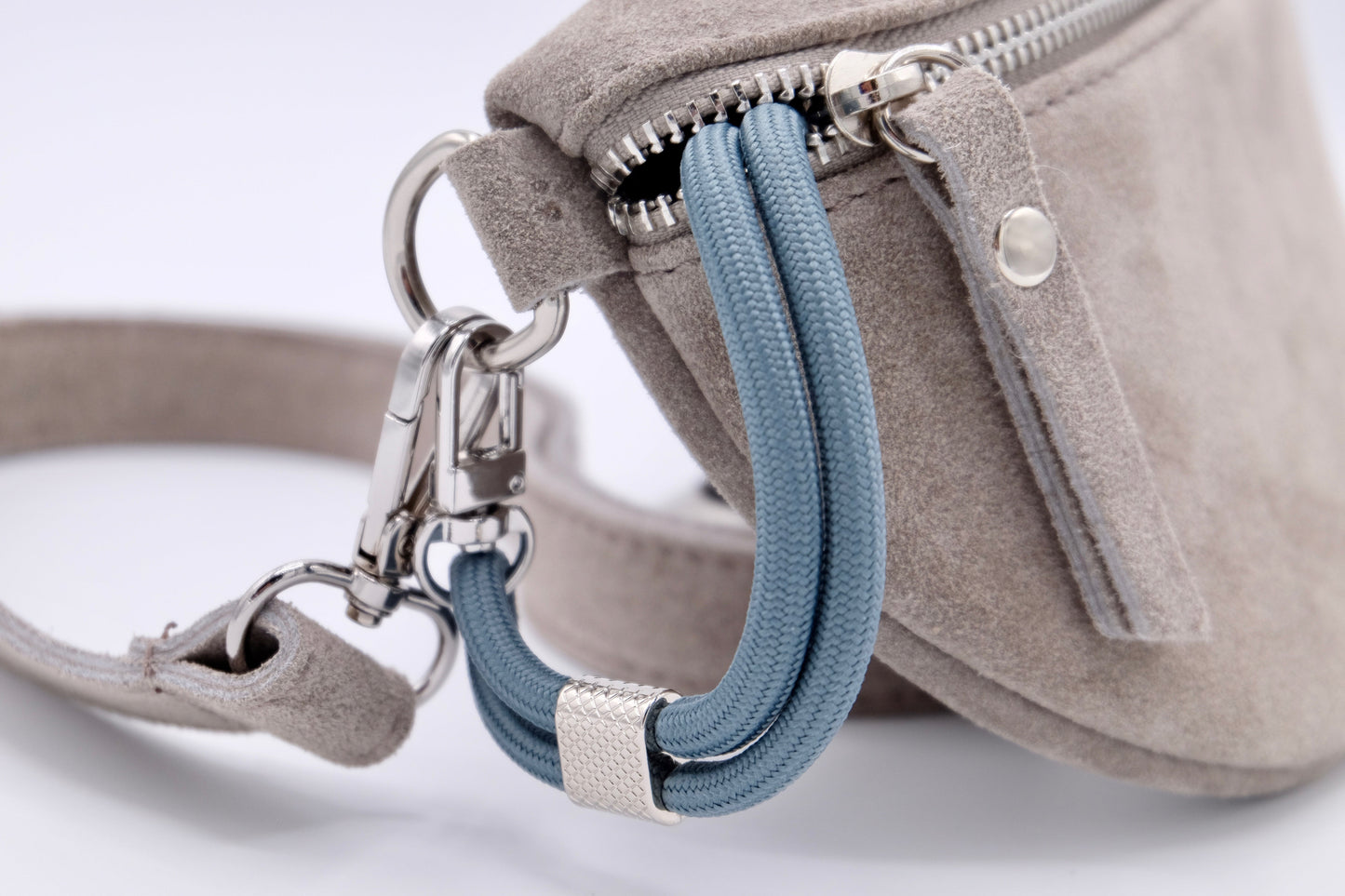 Schlüsselanhänger mit Karabiner Puderrosa