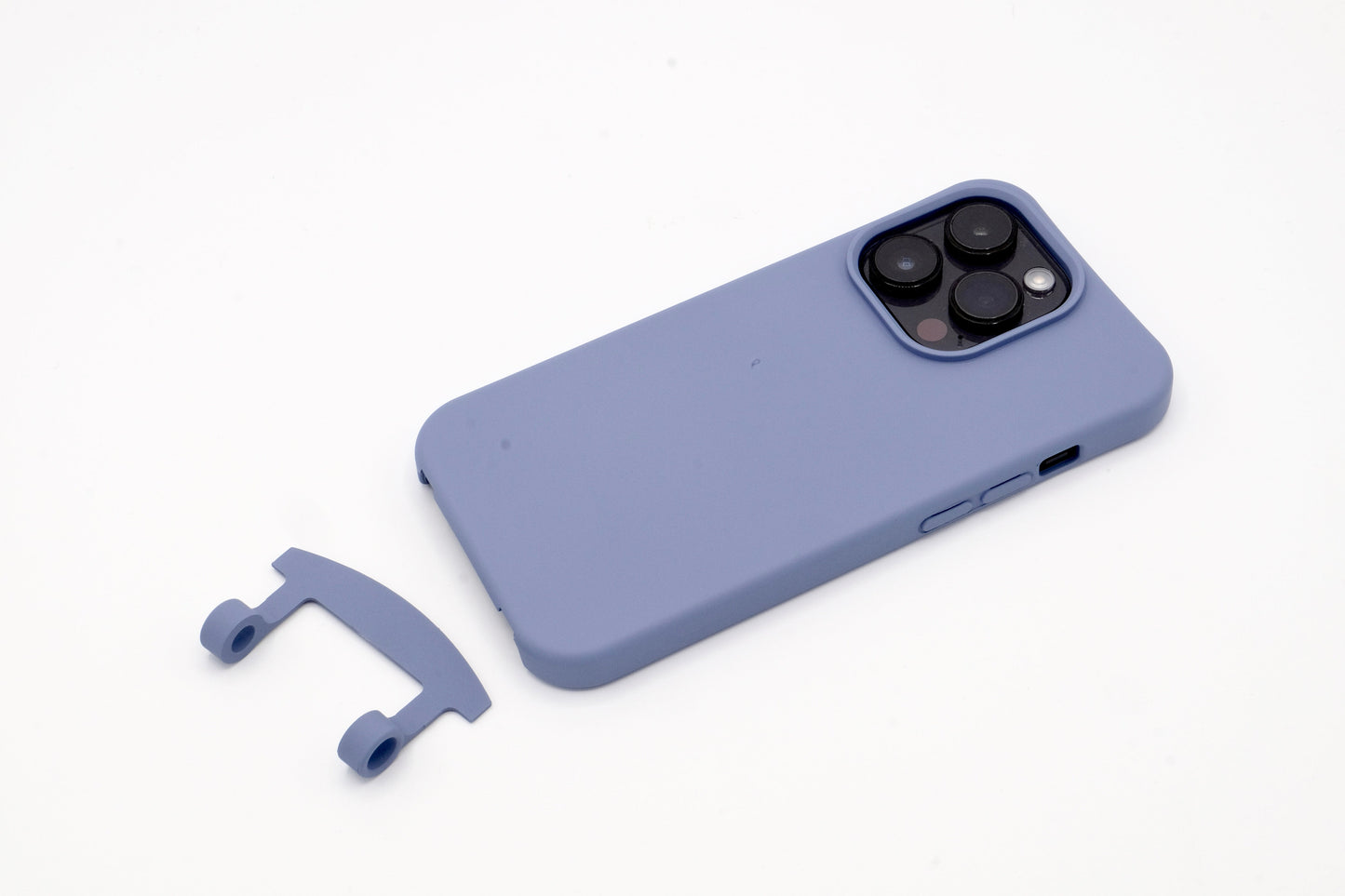 iPhone 2in1 Lavendel - modulare Handykette mit Baumwollkordel Black Mix