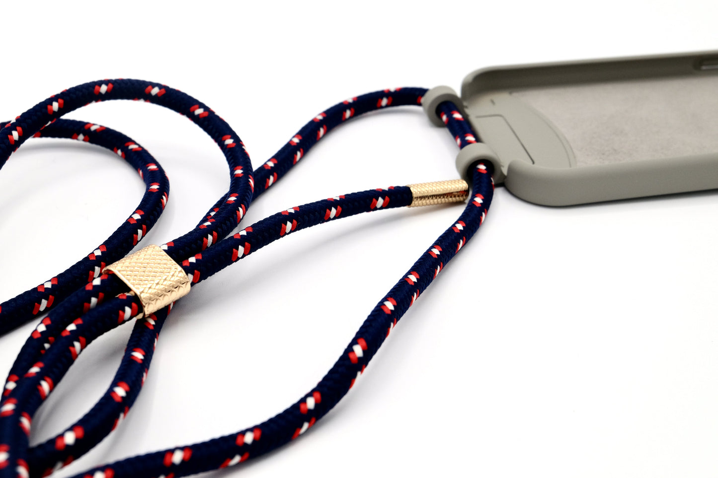 iPhone 2in1 Grau - modulare Handykette mit Seil