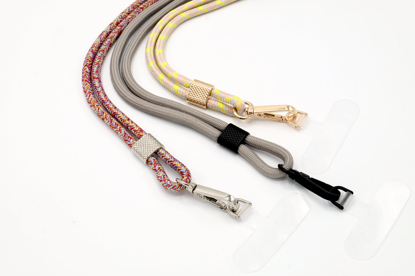 Universal Handykette Kordel mit Karabiner Blau Rot