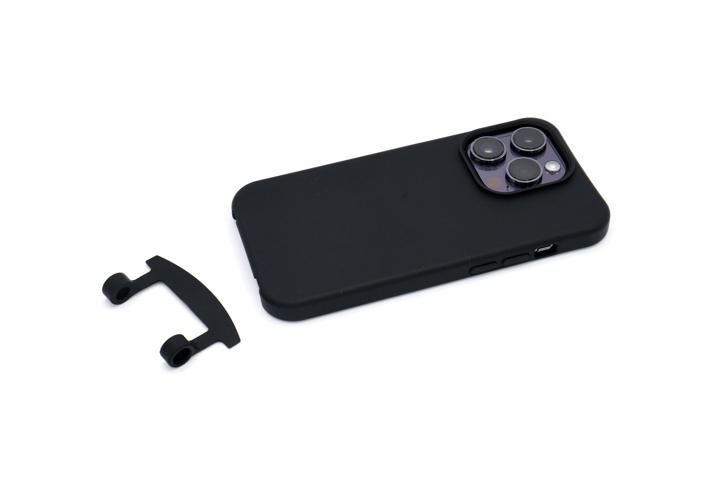 2in1 Hülle mit Ösenclip Schwarz