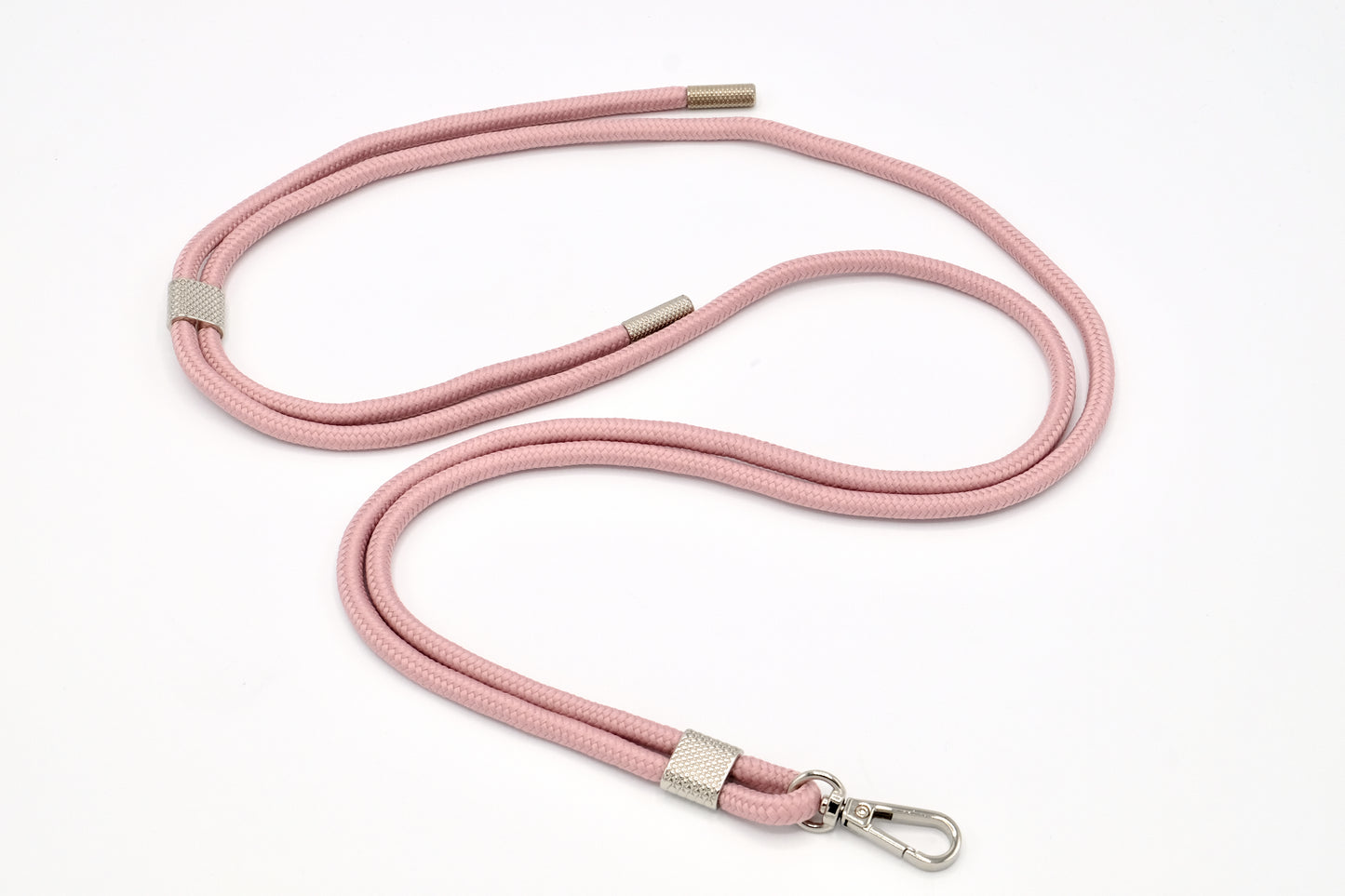 Universal Handykette Kordel mit Karabiner Puderrosa