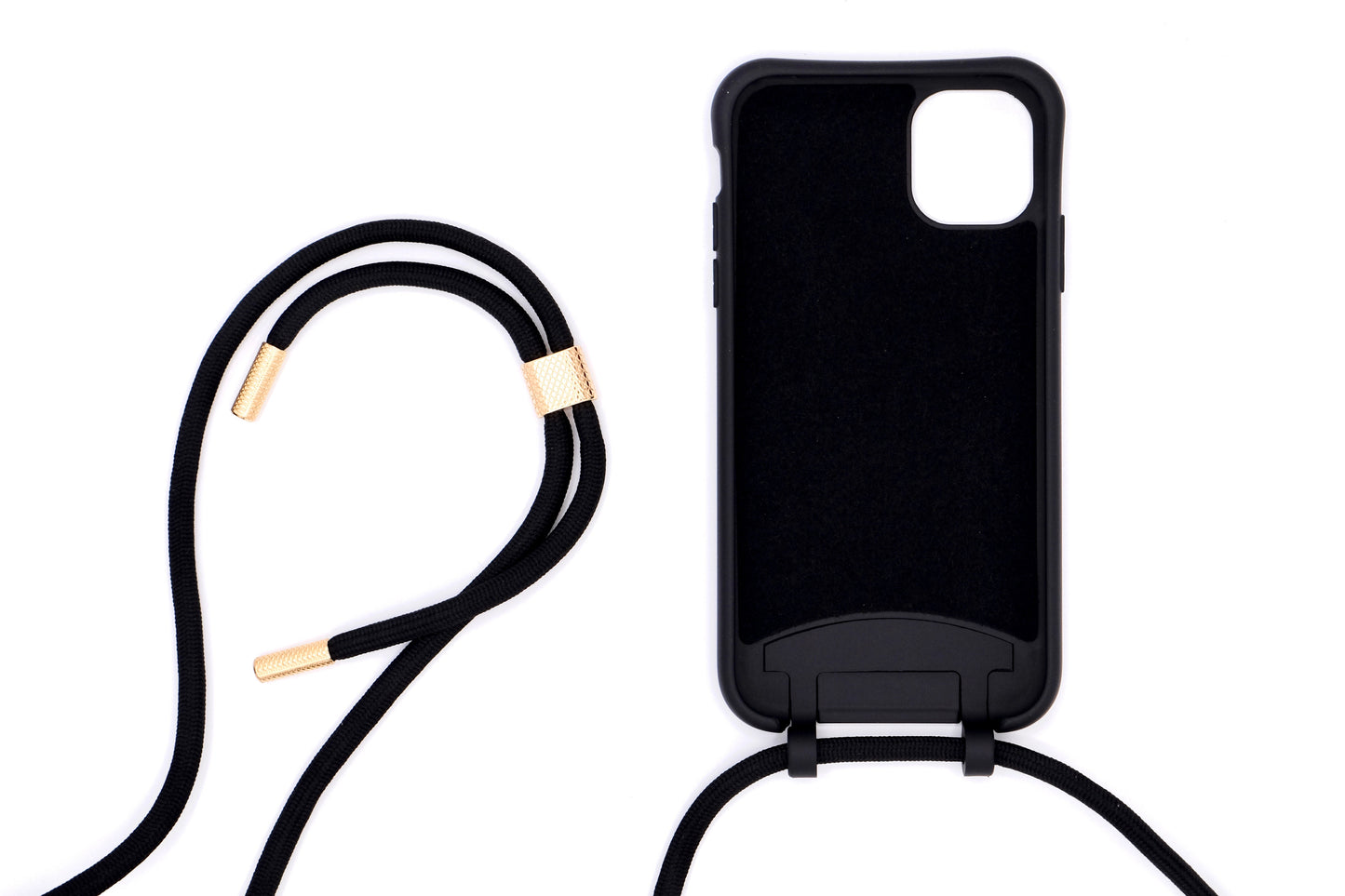iPhone 2in1 Schwarz - modulare Handykette mit Seil