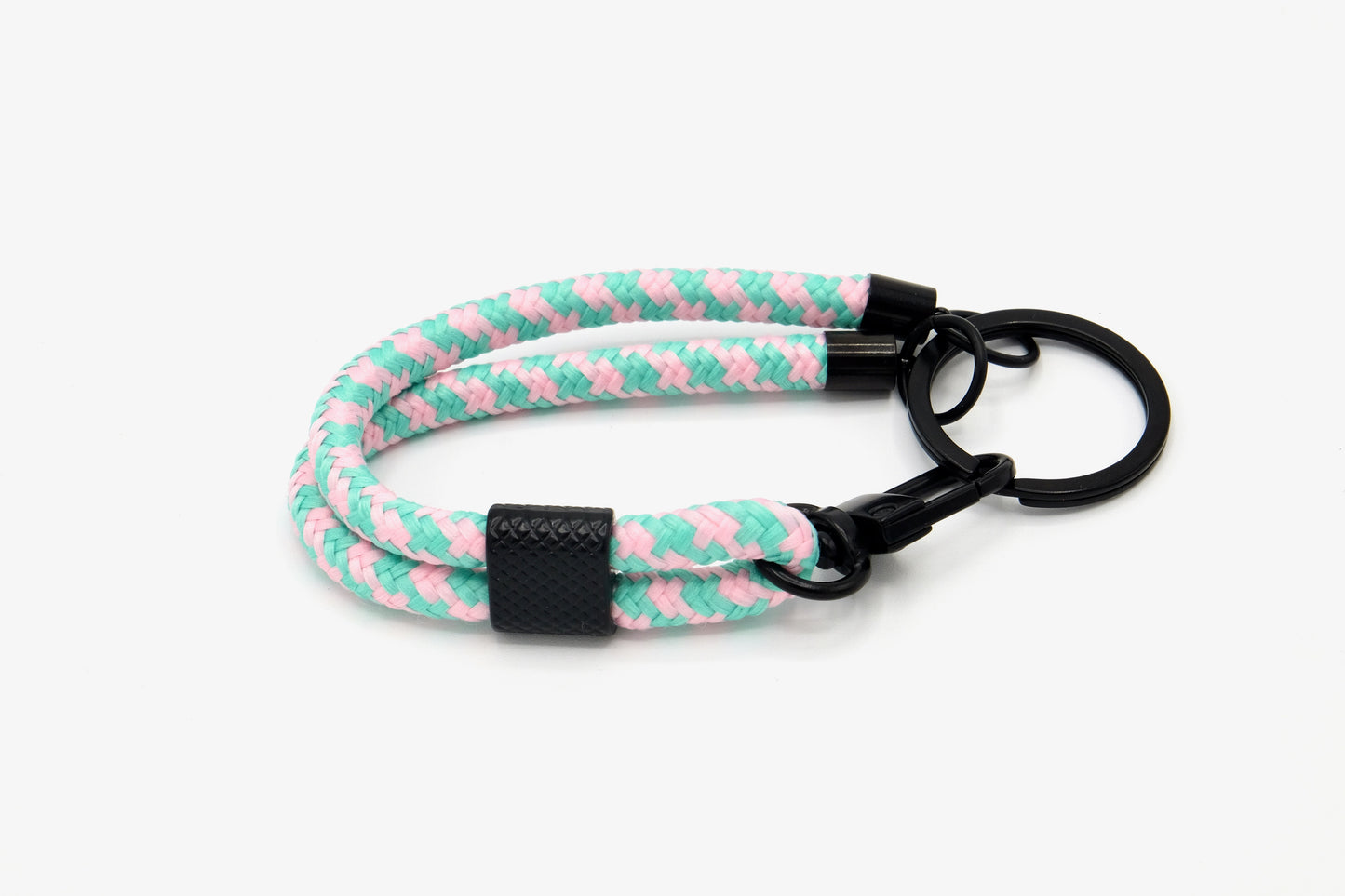 Schlüsselanhänger mit Karabiner Mint-Rosa