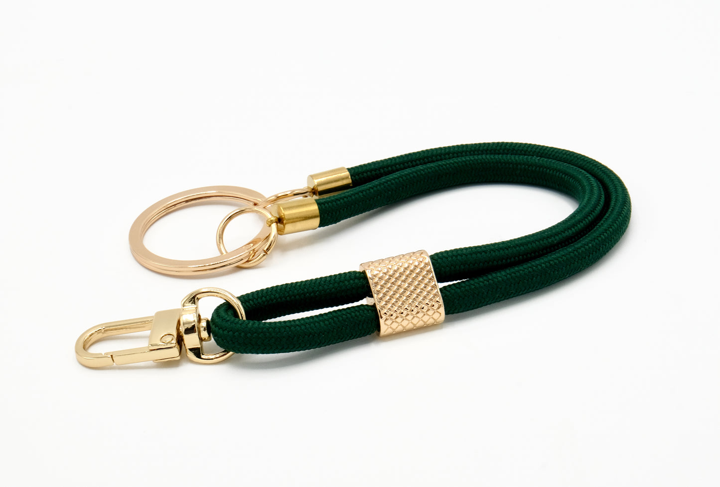 Schlüsselanhänger mit Karabiner Dunkelgrün