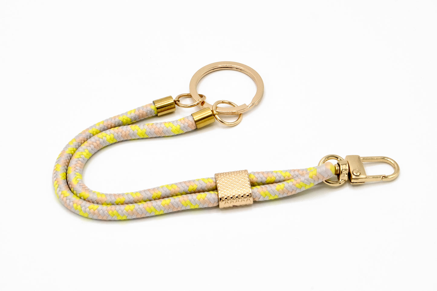 Schlüsselanhänger mit Karabiner Gelb Mix