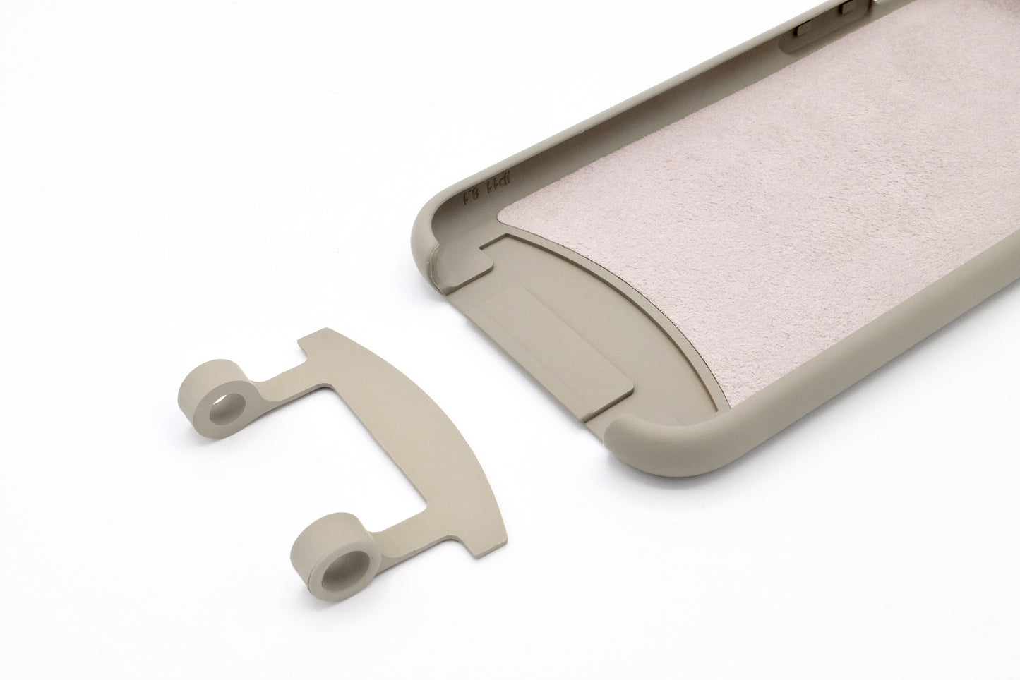 2in1 Hülle mit Ösenclip Grau