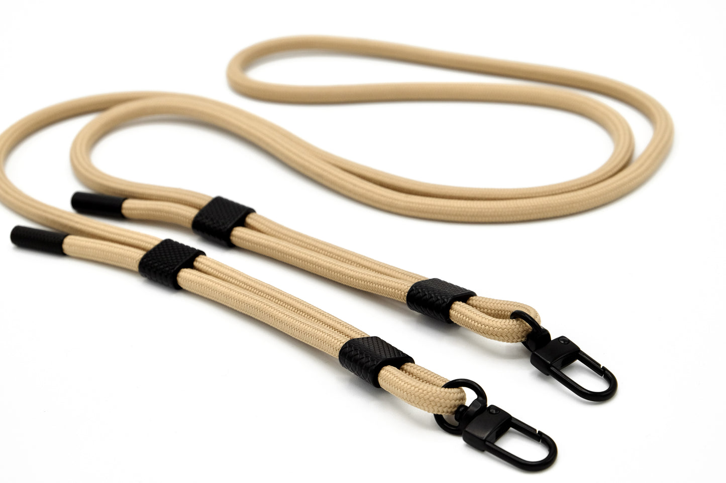 Handykette - Karabinerkordel Beige