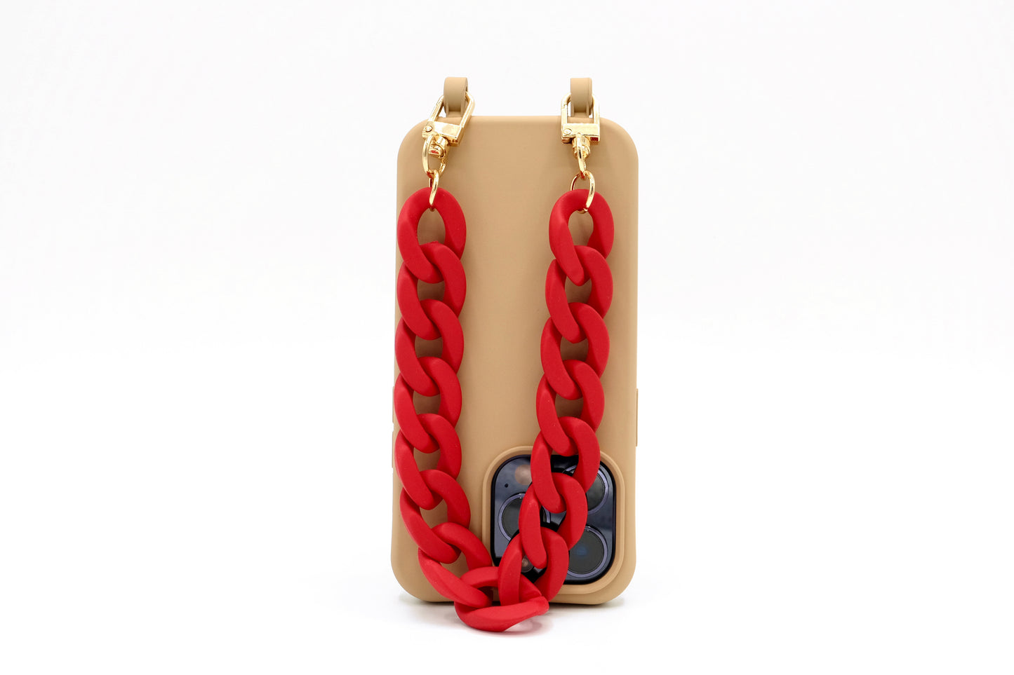 Kurze Handykette - "RUBBER EDITION" Rot