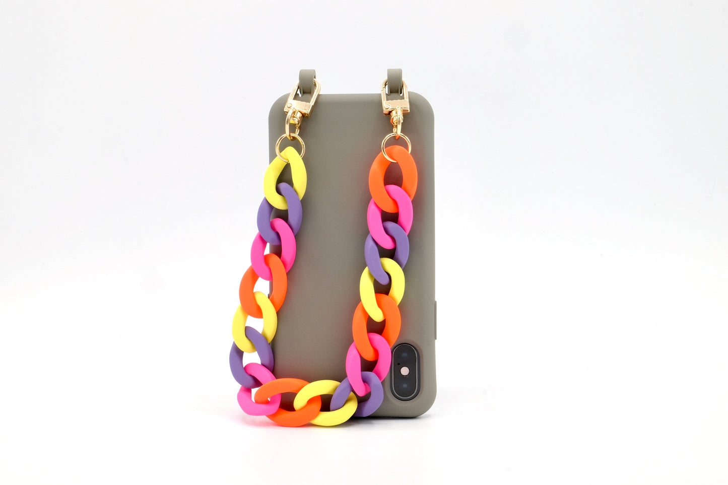 Kurze Handykette - "RUBBER EDITION" Bunt