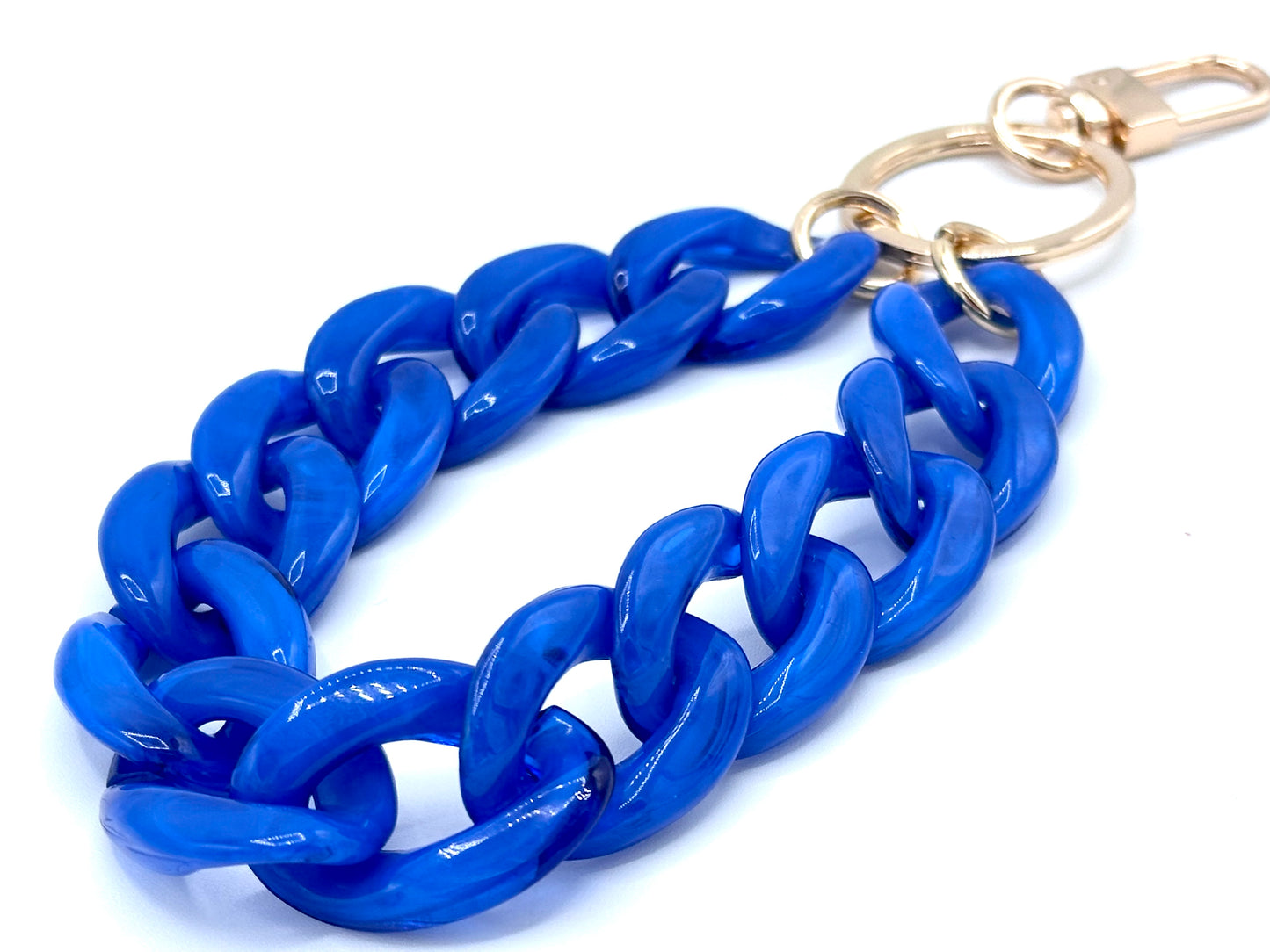 Schlüsselanhänger mit Karabiner Azurblau