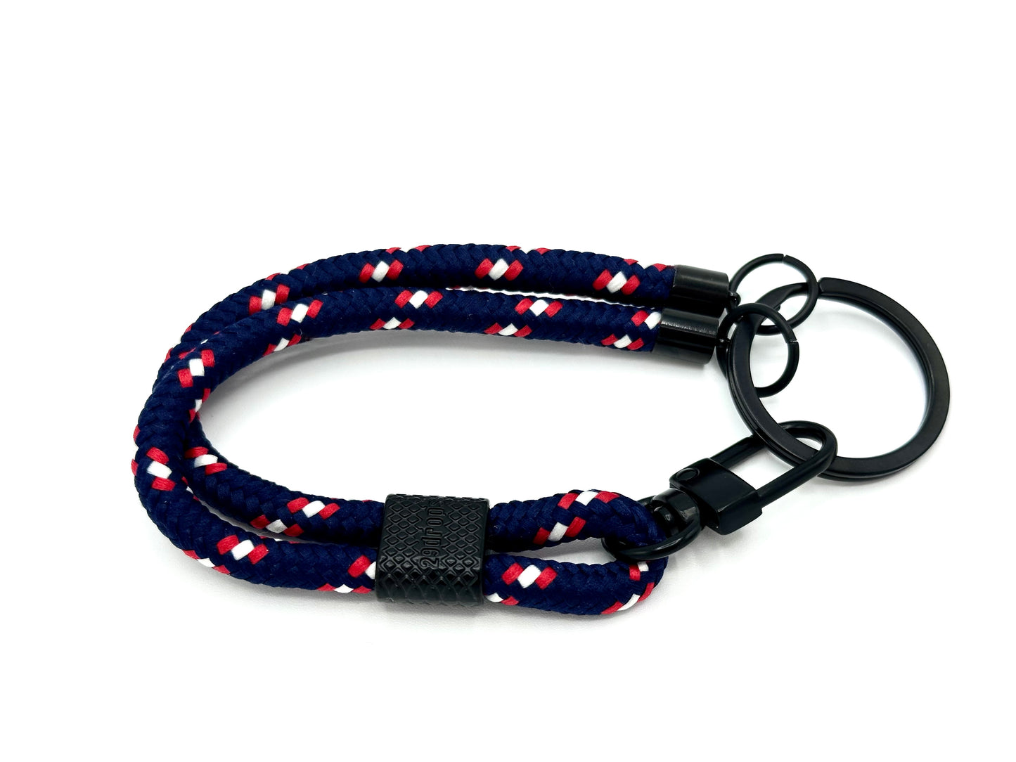 Schlüsselanhänger mit Karabiner Blau-Rot