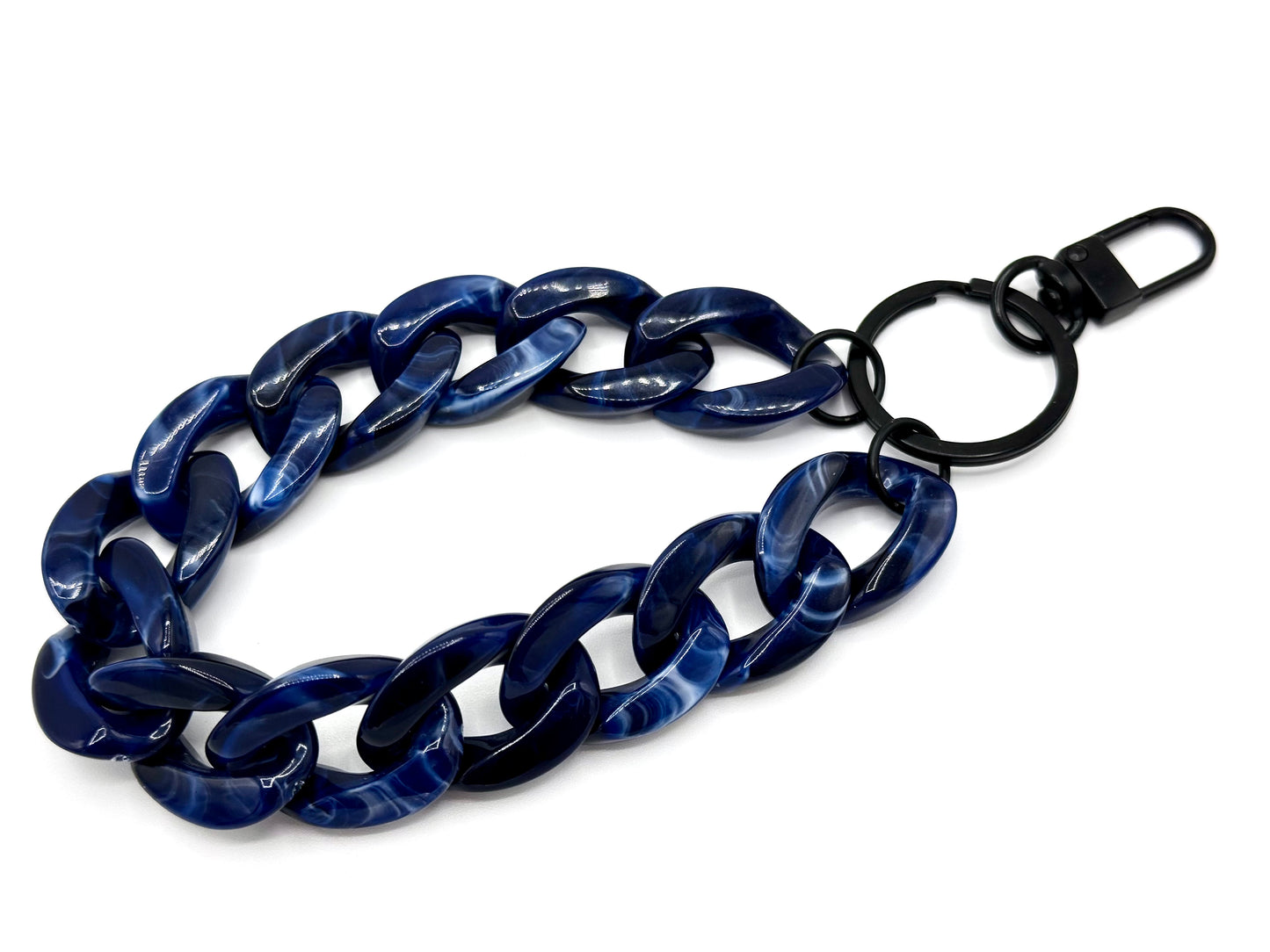 Schlüsselanhänger mit Karabiner Dunkelblau