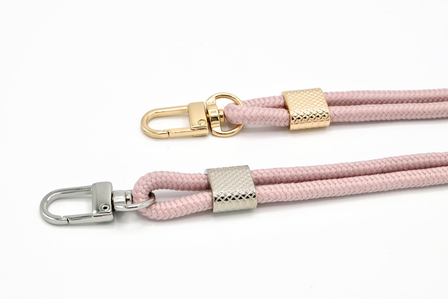 Schlüsselanhänger mit Karabiner Puderrosa