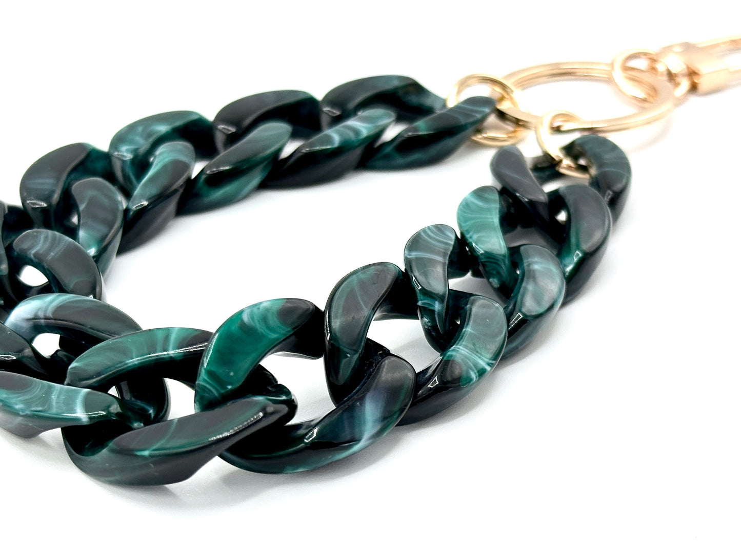 Schlüsselanhänger mit Karabiner Dunkelgrün