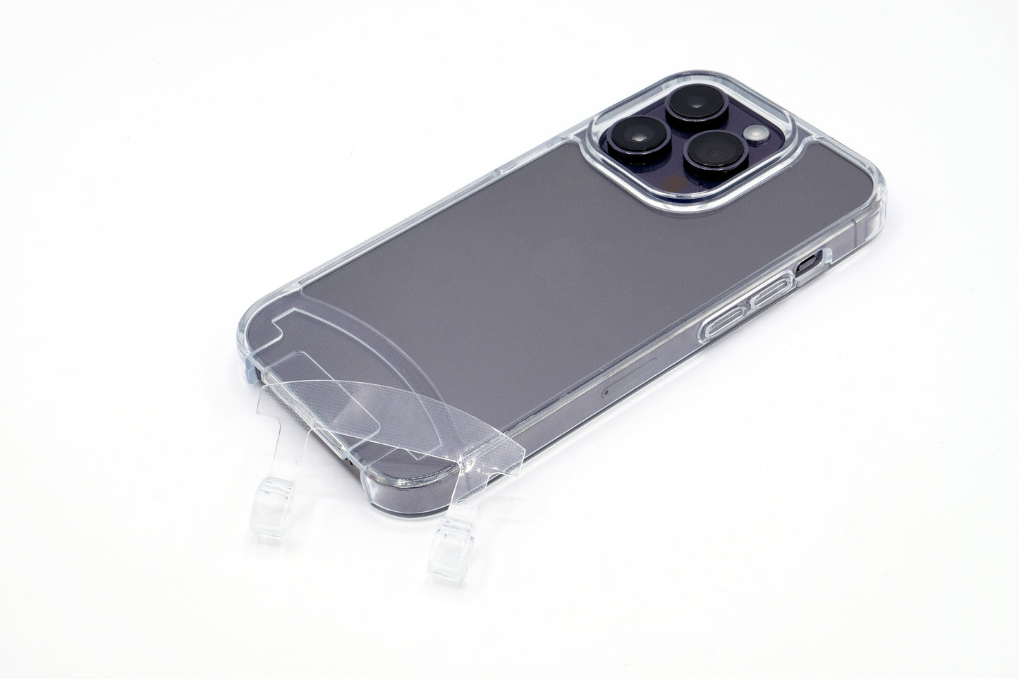 2in1 Hülle mit Ösenclip Transparent
