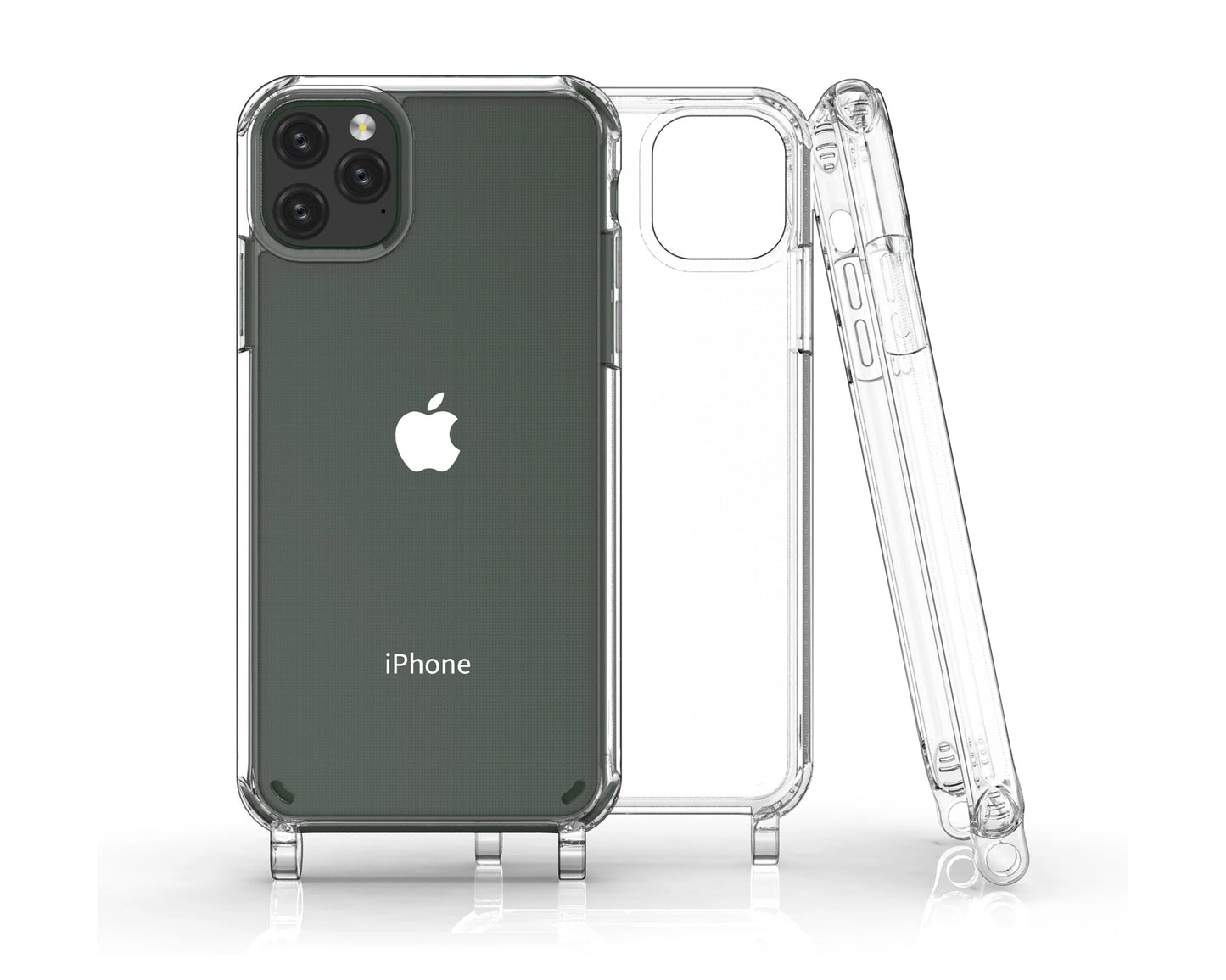 iPhone Handykette - transparente Hülle mit Wechselseil