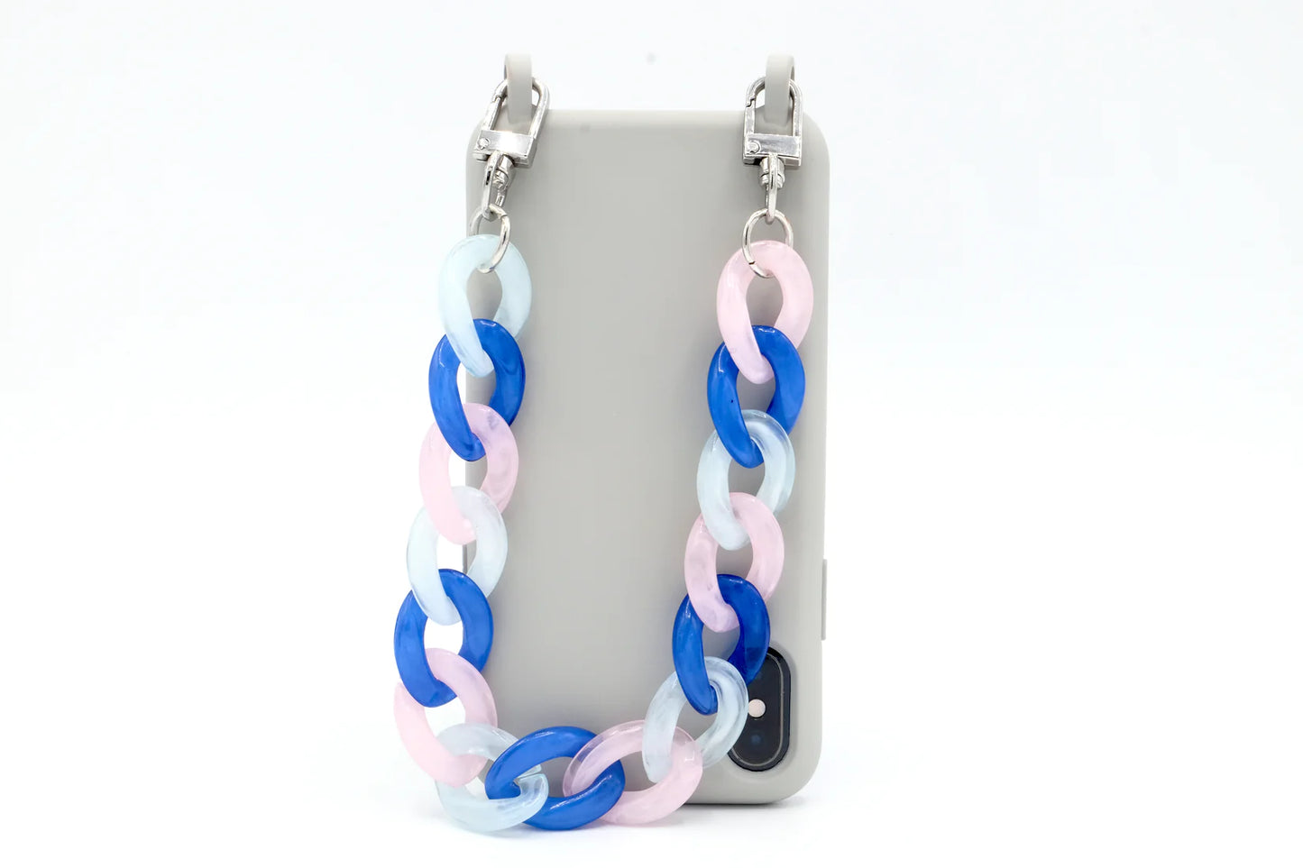 Kurze Handykette - Rosa/Blau