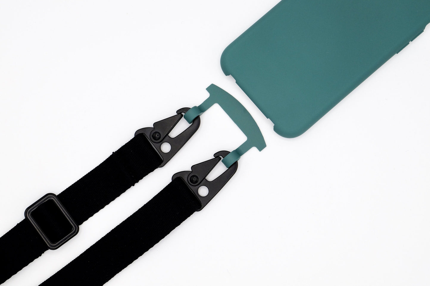 Handykette - Gurt mit Karabinern Schwarz