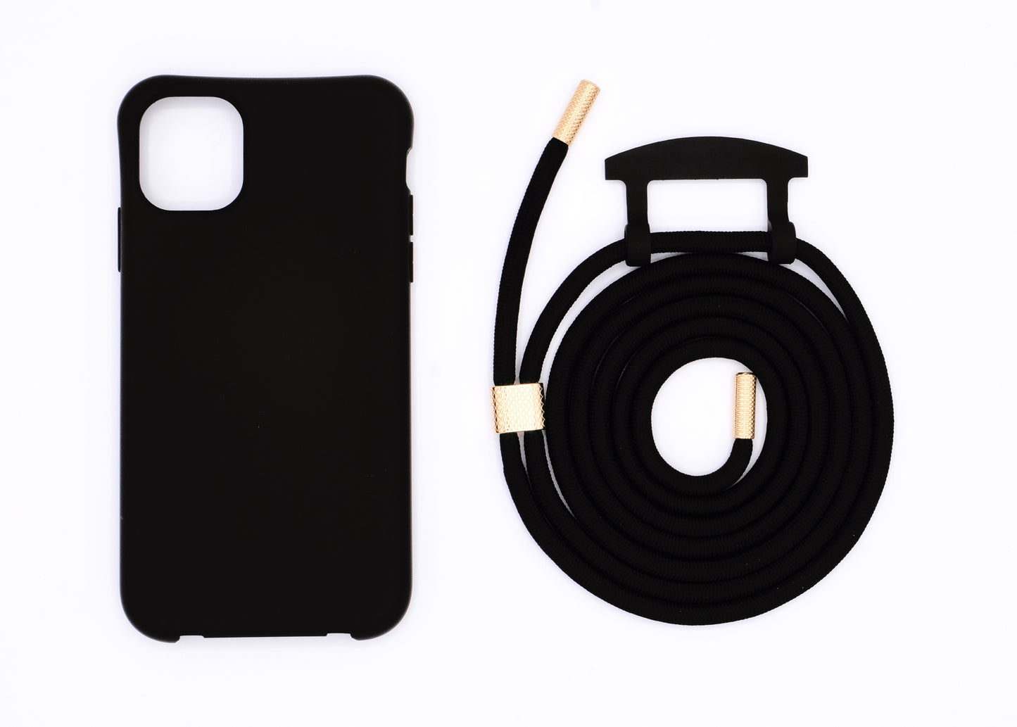 iPhone 2in1 Schwarz - modulare Handykette mit Seil