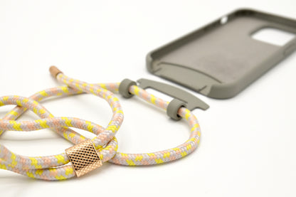 iPhone 2in1 Grau - modulare Handykette mit Seil