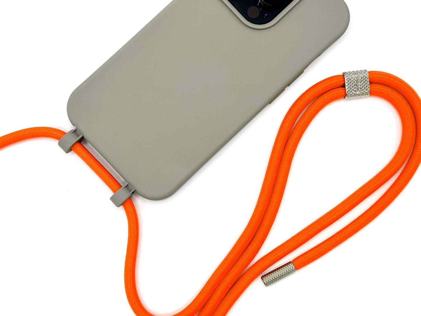 iPhone 2in1 Grau - modulare Handykette mit Seil